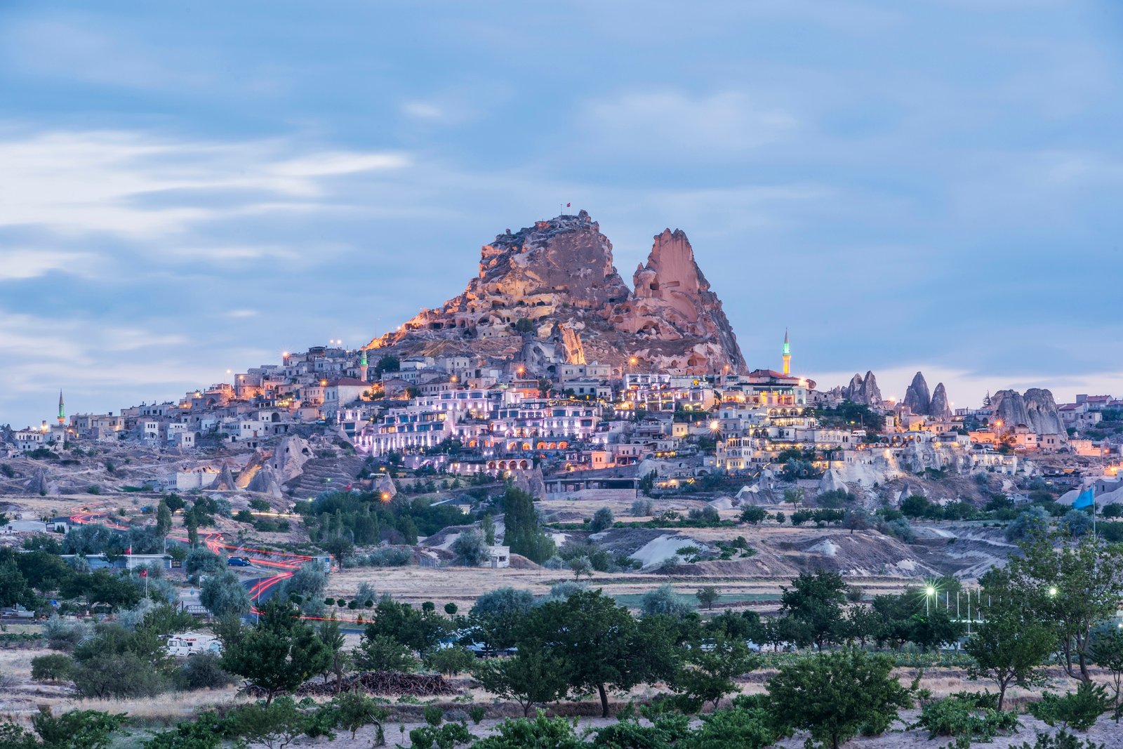 Morning Twilight in Fairy Chimneys of Goreme Valley Cappadocia